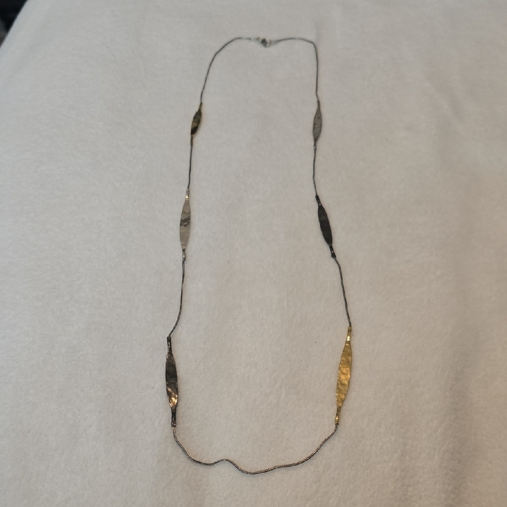 Elegant Gold and Silver Women's Necklace. Sterling Silver